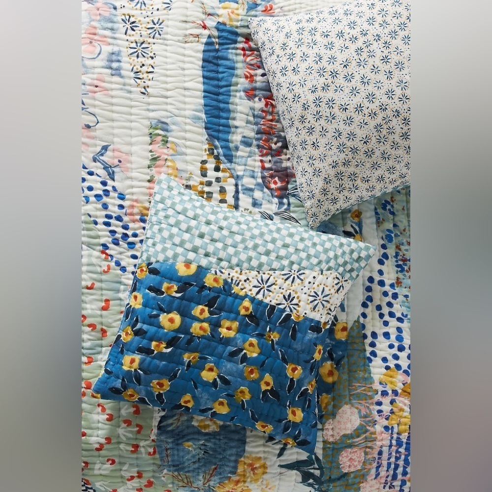 New Anthropologie Rosalind Quilt Euro Sham